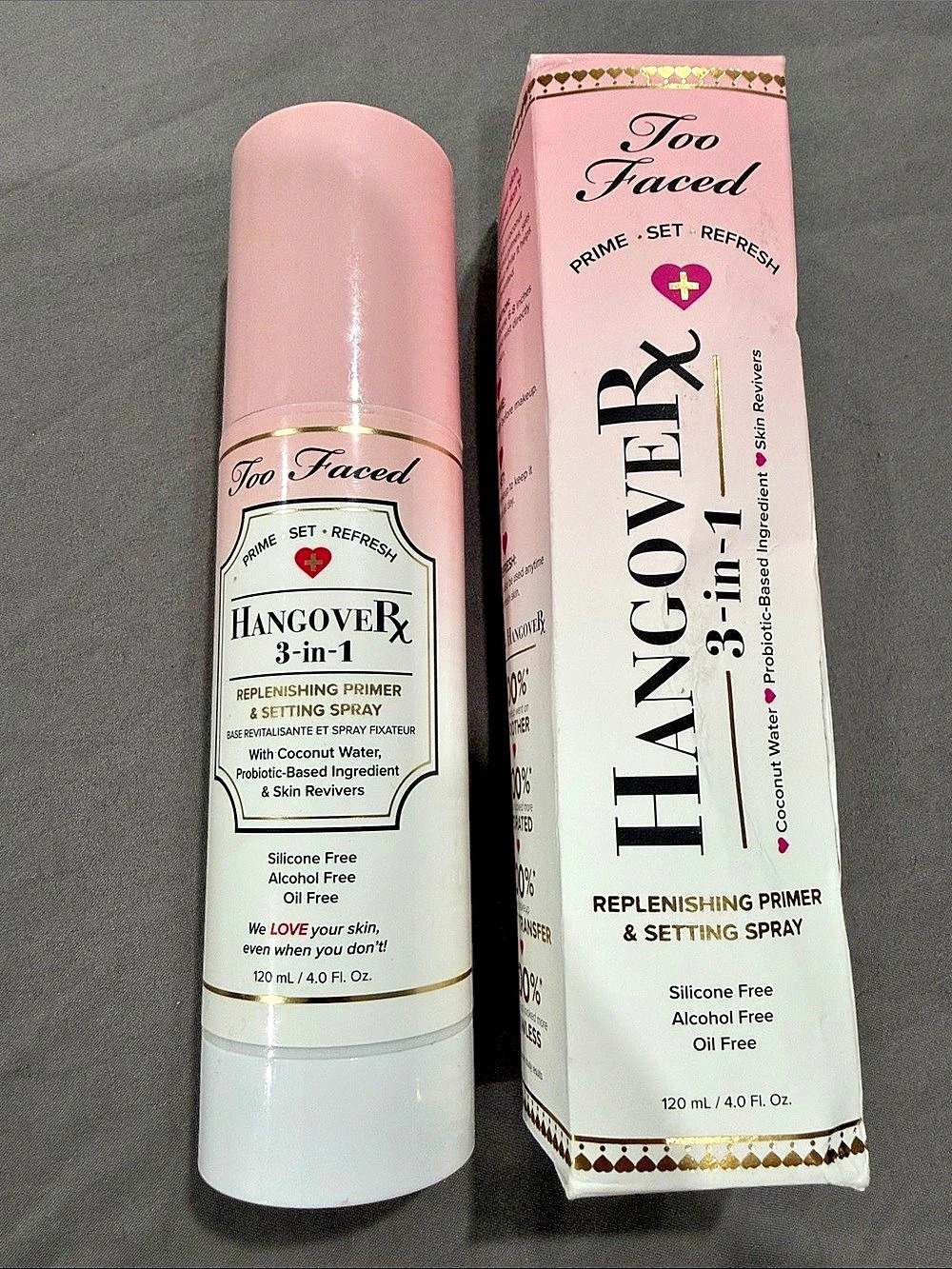 Too Faced Hangover 3-in-1 Replenishing Primer & Setting Spray USED ONCE!